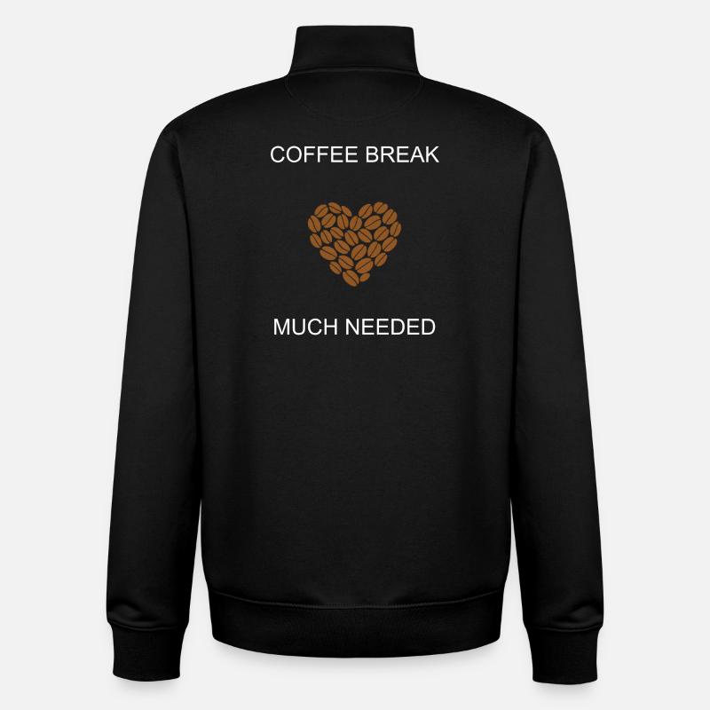 Kaffeepause Dringend benötigte tägliche Pause - Unisex Organic Zip Sweatshirt von Stanley/Stella - Schwarz