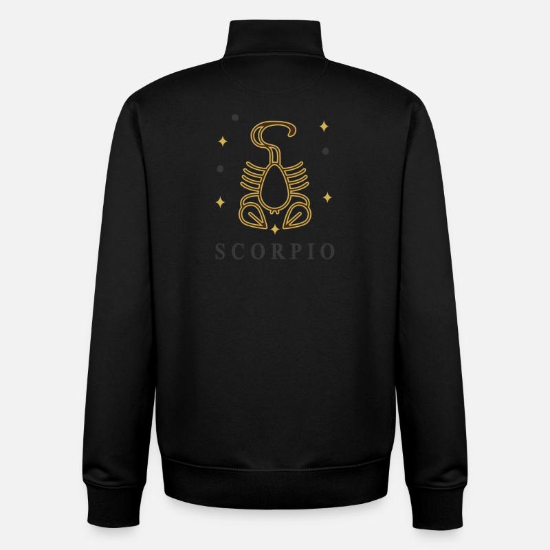 Sternzeichen Skorpion mit den Sternen - Unisex Organic Zip Sweatshirt von Stanley/Stella - Schwarz