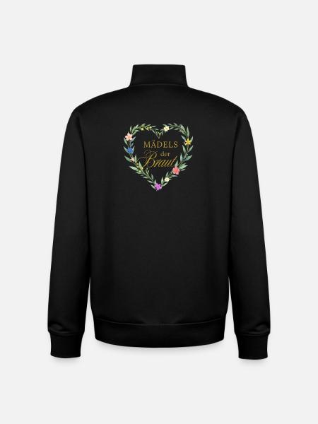  Maedels der Braut! Herz - Unisex Organic Zip Sweatshirt von Stanley/Stella - Schwarz
