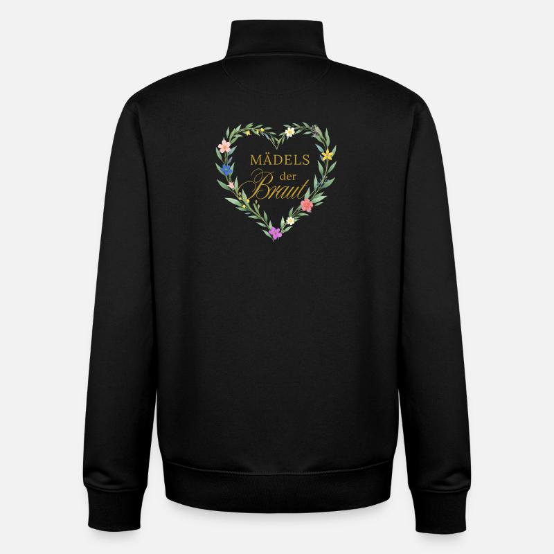 Les filles de la mariée ! Cœur - Sweat zippé unisexe en coton bio Stanley/Stella - noir