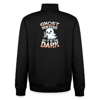 Ghost Hunters Do It In The Dark Geisterjäger - Unisex Organic Zip Sweatshirt by Stanley/Stella - black - Back - AI Model Male 185 light (185cm)