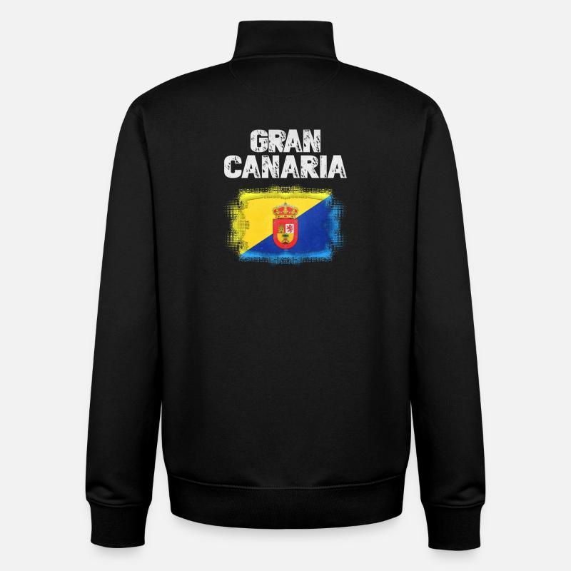 Gran Canaria Flag Design - Unisex Organic Zip Sweatshirt von Stanley/Stella - Schwarz