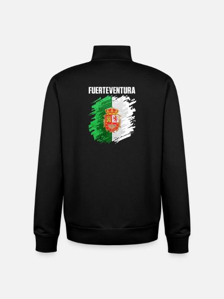 Fuerteventura Flag Design - Unisex Organic Zip Sweatshirt by Stanley/Stella - black