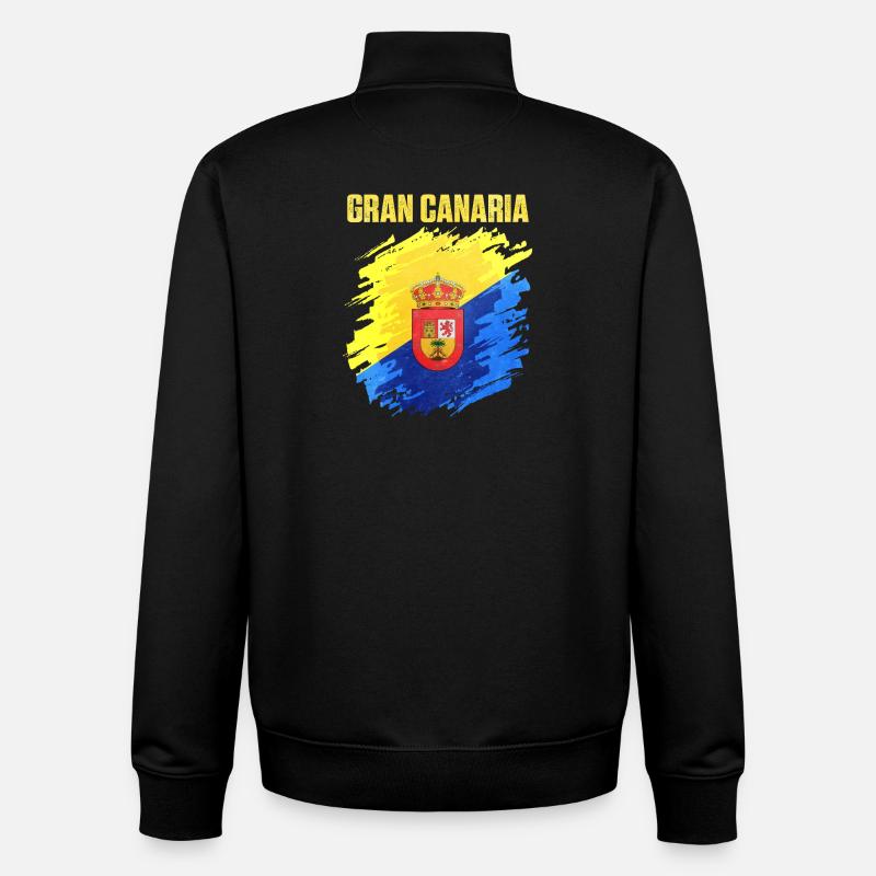 Powerful Gran Canaria club crest - Unisex Organic Zip Sweatshirt by Stanley/Stella - black