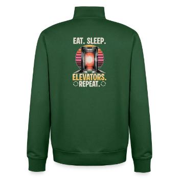Elevator toddler & kids - Unisex Organic Zip Sweatshirt by Stanley/Stella - bottle green - Back - AI Model Male 185 dark (185cm)
