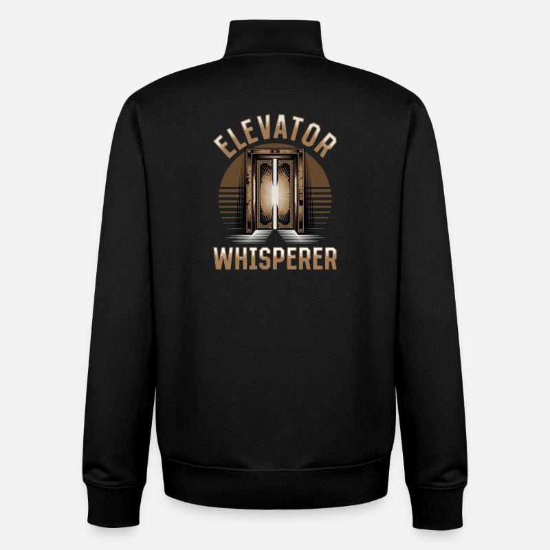 Ascenseur pour tout-petits et enfants - Sweat zippé unisexe en coton bio Stanley/Stella - noir