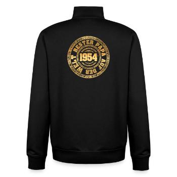 1954 - Unisex Organic Zip Sweatshirt by Stanley/Stella - black - Back - AI Model Male 185 light (185cm)