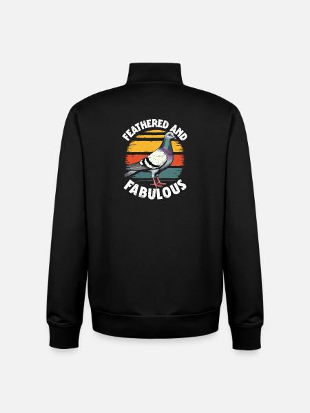Pigeons Pigeon Breeders Feathered and fabulous - Unisex Organic Zip Sweatshirt by Stanley/Stella - black