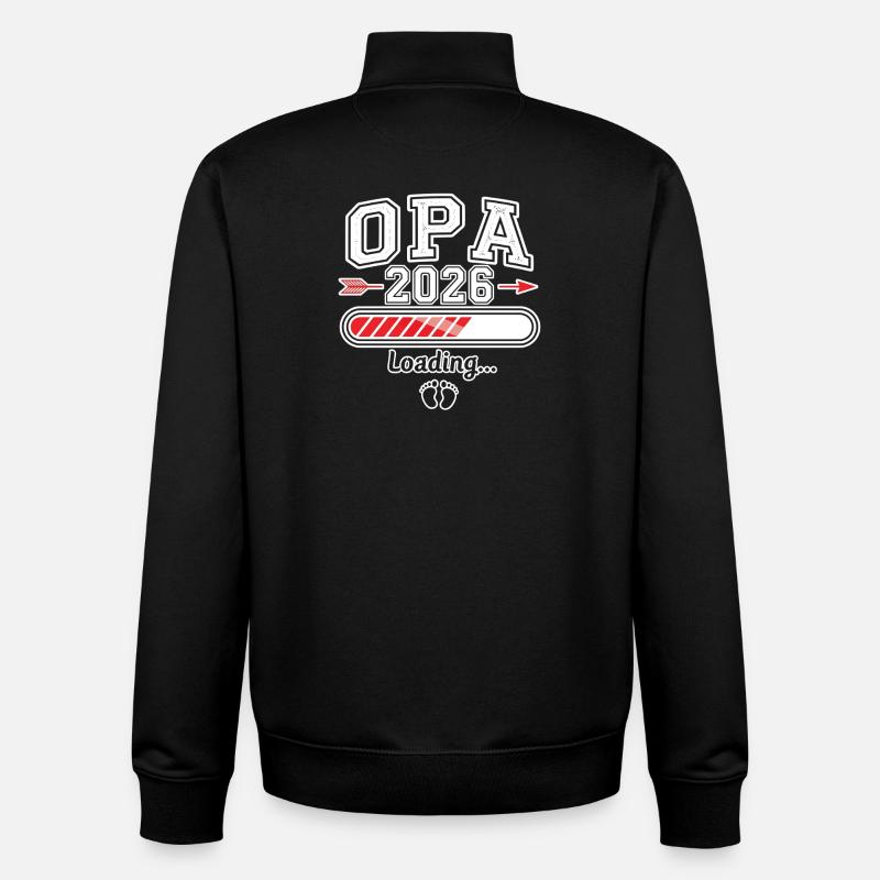 Grandpa 2026 Loading - Unisex Organic Zip Sweatshirt by Stanley/Stella - black