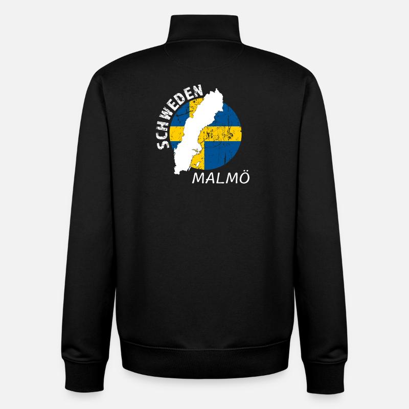 Malmö - Sweat zippé unisexe en coton bio Stanley/Stella - noir