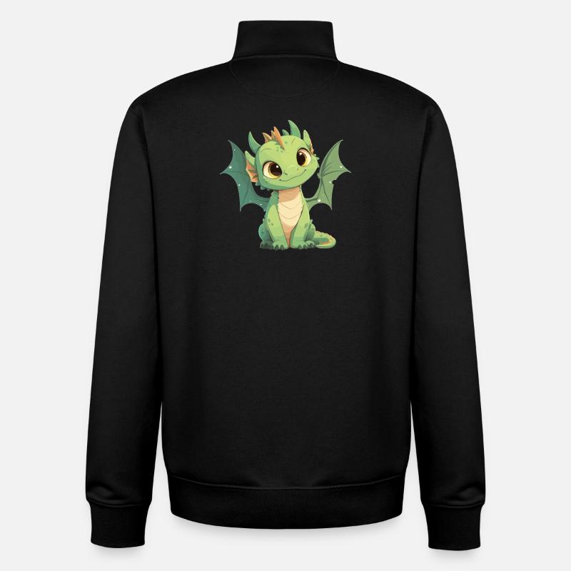 Dragon Dragon - Unisex Organic Zip Sweatshirt by Stanley/Stella - black