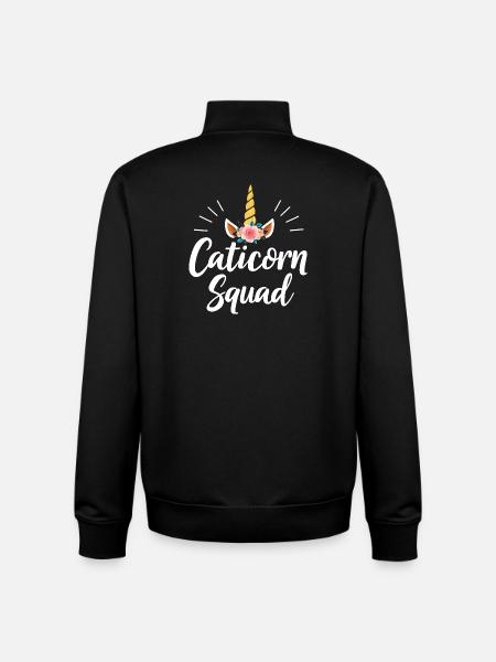 Caticorn Squad - Unisex Organic Zip Sweatshirt von Stanley/Stella - Schwarz