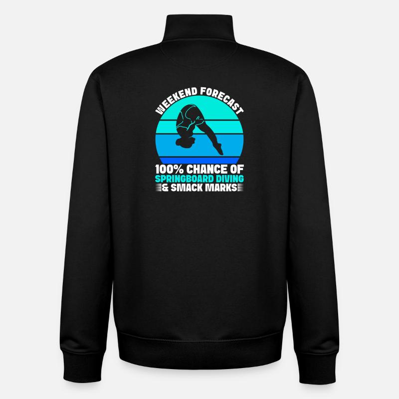 Kunstspringen Turmspringer Sprungbrett - Unisex Organic Zip Sweatshirt von Stanley/Stella - Schwarz