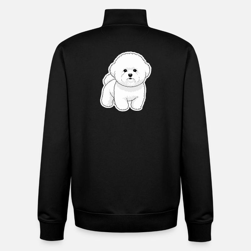 Bichon Mignon  - Sweat zippé unisexe en coton bio Stanley/Stella - noir