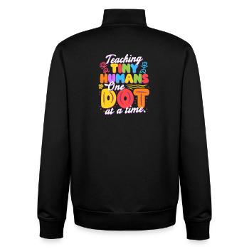 Braille Lehrer Blindenschrift - Unisex Organic Zip Sweatshirt von Stanley/Stella - Schwarz - Hinten - AI Model Male 185 light (185cm)