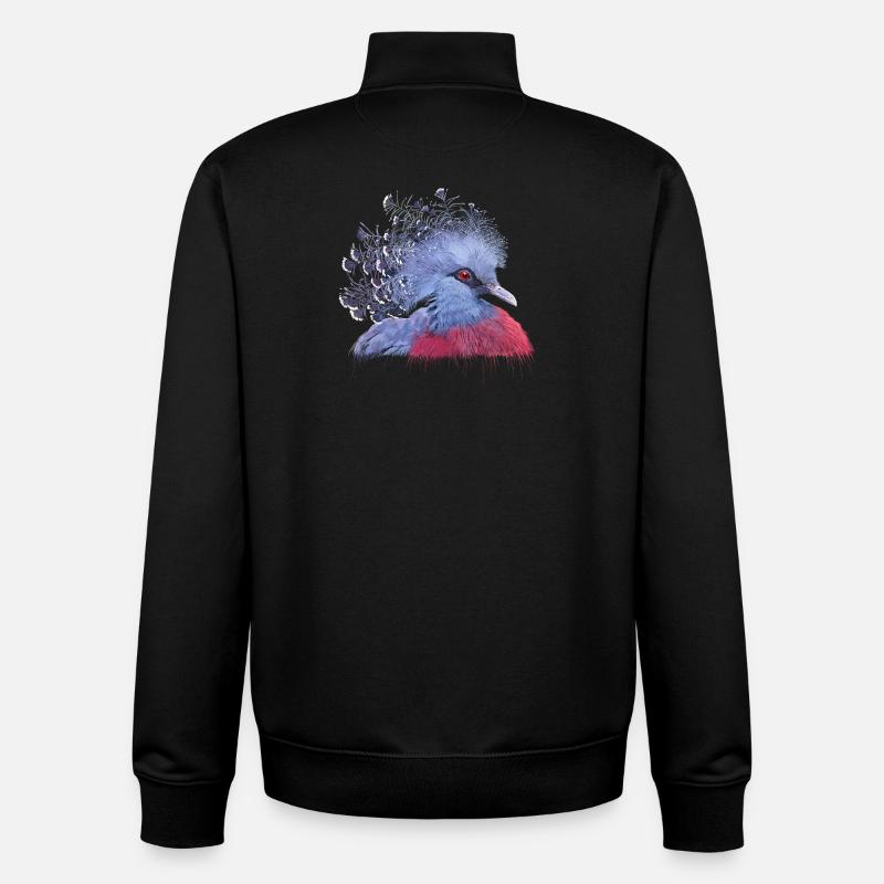 Krontaube - Unisex Organic Zip Sweatshirt von Stanley/Stella - Schwarz