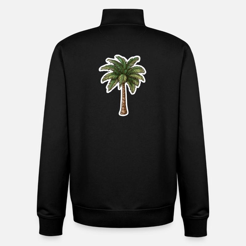 Palme - Unisex Organic Zip Sweatshirt von Stanley/Stella - Schwarz