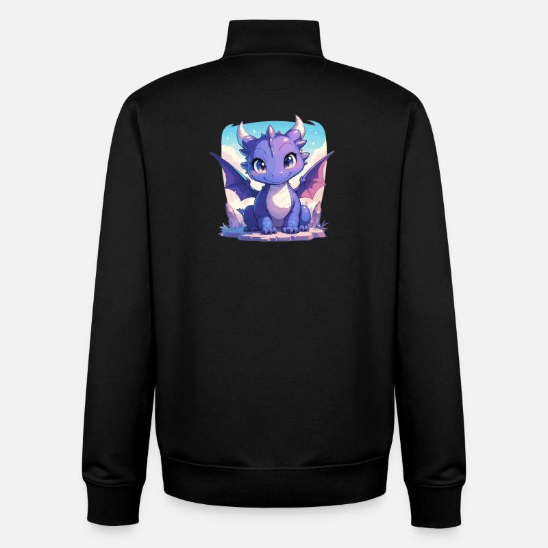 Dragon Dragon - Sweat zippé unisexe en coton bio Stanley/Stella - noir