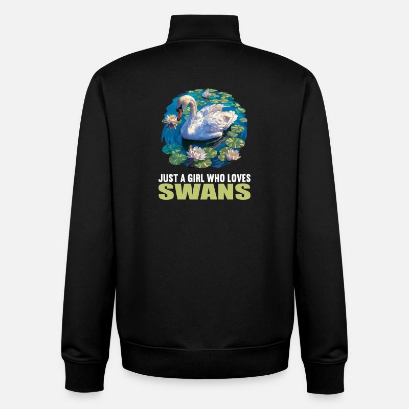 Schwäne Schwan - Unisex Organic Zip Sweatshirt von Stanley/Stella - Schwarz