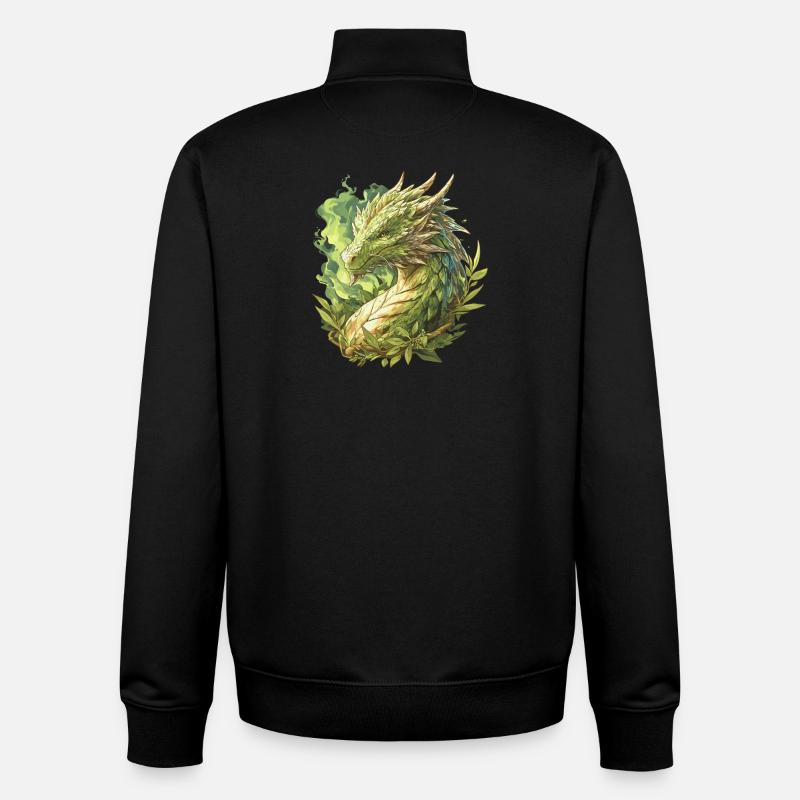 Dragon Dragon - Unisex Organic Zip Sweatshirt by Stanley/Stella - black