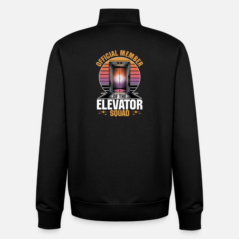Ascenseur pour tout-petits et enfants - Sweat zippé unisexe en coton bio Stanley/Stella - noir