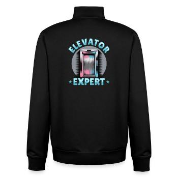 Elevator toddler & kids - Unisex Organic Zip Sweatshirt von Stanley/Stella - Schwarz - Hinten - AI Model Male 185 light (185cm)