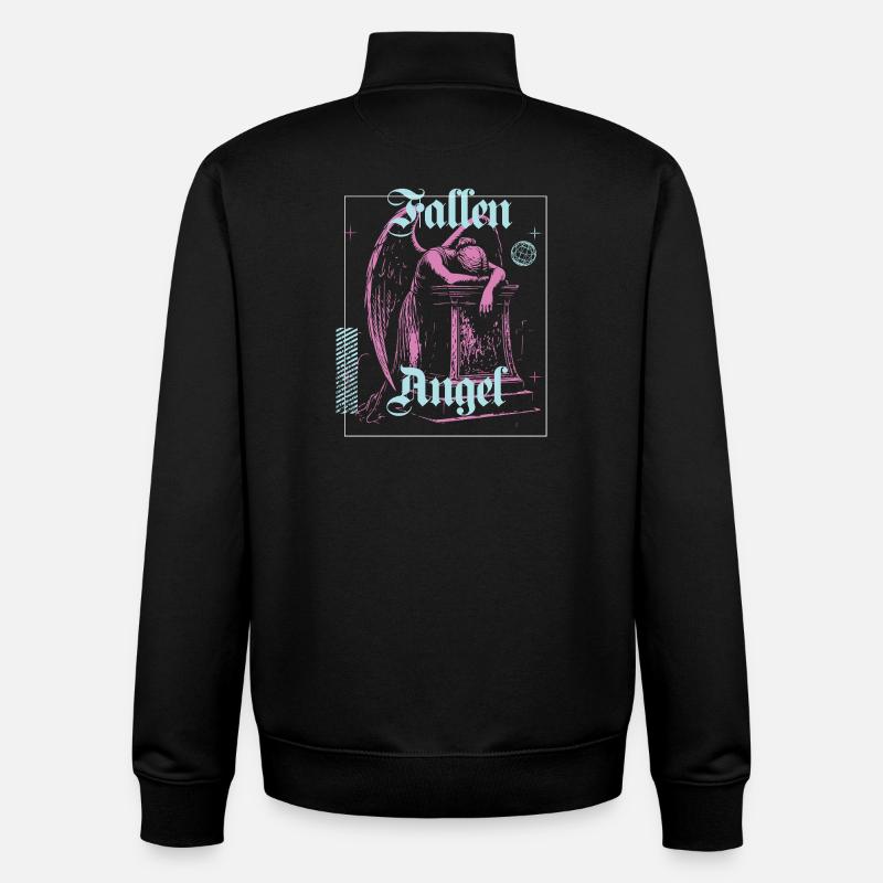 Illustration d'ange céleste - Sweat zippé unisexe en coton bio Stanley/Stella - noir