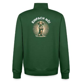 Simply Nope Dachshund Dog Dog Breed - Unisex Organic Zip Sweatshirt by Stanley/Stella - bottle green - Back - AI Model Male 185 dark (185cm)