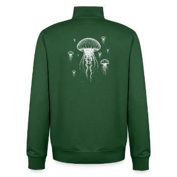Cloud jellyfish - Unisex Organic Zip Sweatshirt by Stanley/Stella - bottle green - Back - AI Model Male 185 dark (185cm)