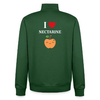 Vêtement avec motif Citronnerie Nectarine - Sweat zippé unisexe en coton bio Stanley/Stella - vert bouteille - Dos - AI Model Male 185 dark (185cm)