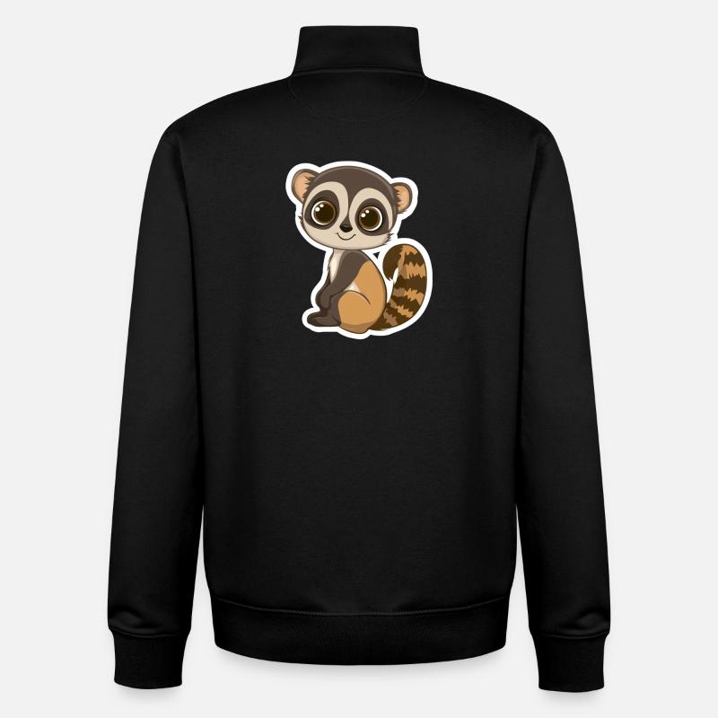Lemur - Unisex Organic Zip Sweatshirt von Stanley/Stella - Schwarz