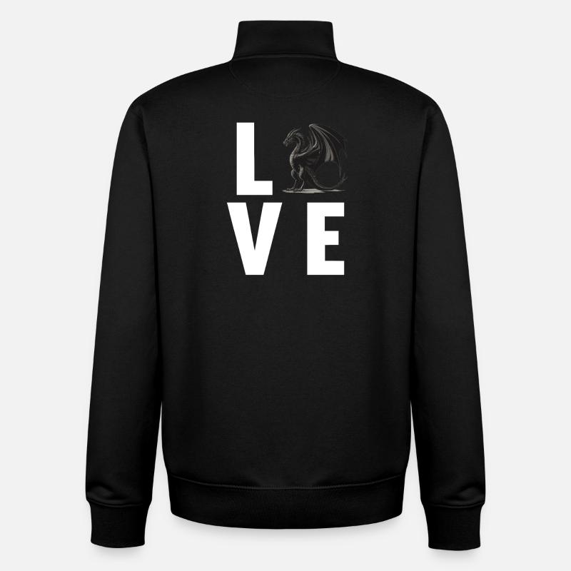 Dragon Dragon - Unisex Organic Zip Sweatshirt by Stanley/Stella - black