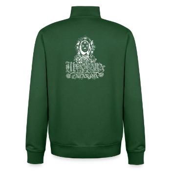 Mexicana Catarina blanc - Sweat zippé unisexe en coton bio Stanley/Stella - vert bouteille - Dos - AI Model Male 185 dark (185cm)