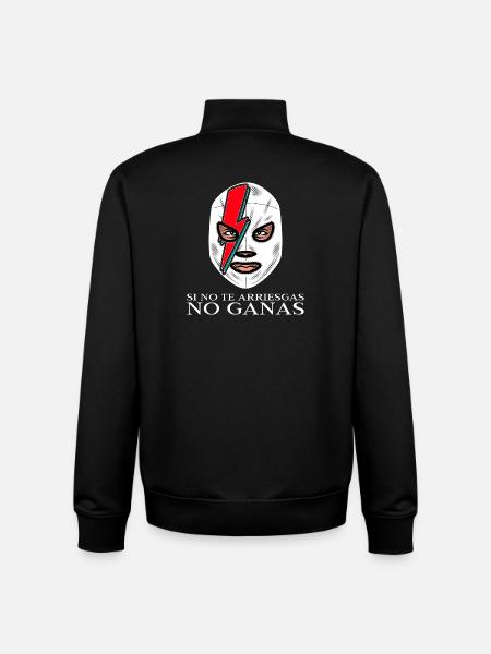 si_no_te_arriesgas_no_ganas - Unisex Organic Zip Sweatshirt by Stanley/Stella - black
