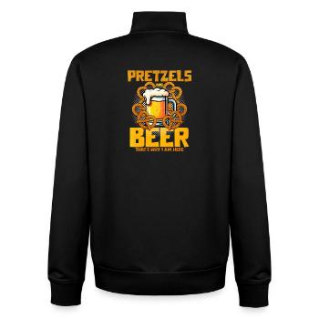 Pretzel Bier Liebe Design - Unisex Organic Zip Sweatshirt von Stanley/Stella - Schwarz - Hinten - AI Model Male 185 light (185cm)