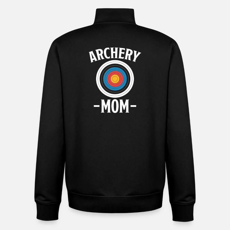 Bogenschießen Spruch Mutter Bogenschießen Geschenk - Unisex Organic Zip Sweatshirt von Stanley/Stella - Schwarz