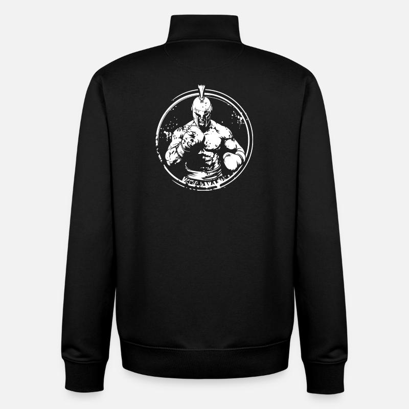 Spartan Boxer Boxe MMA - Sweat zippé unisexe en coton bio Stanley/Stella - noir