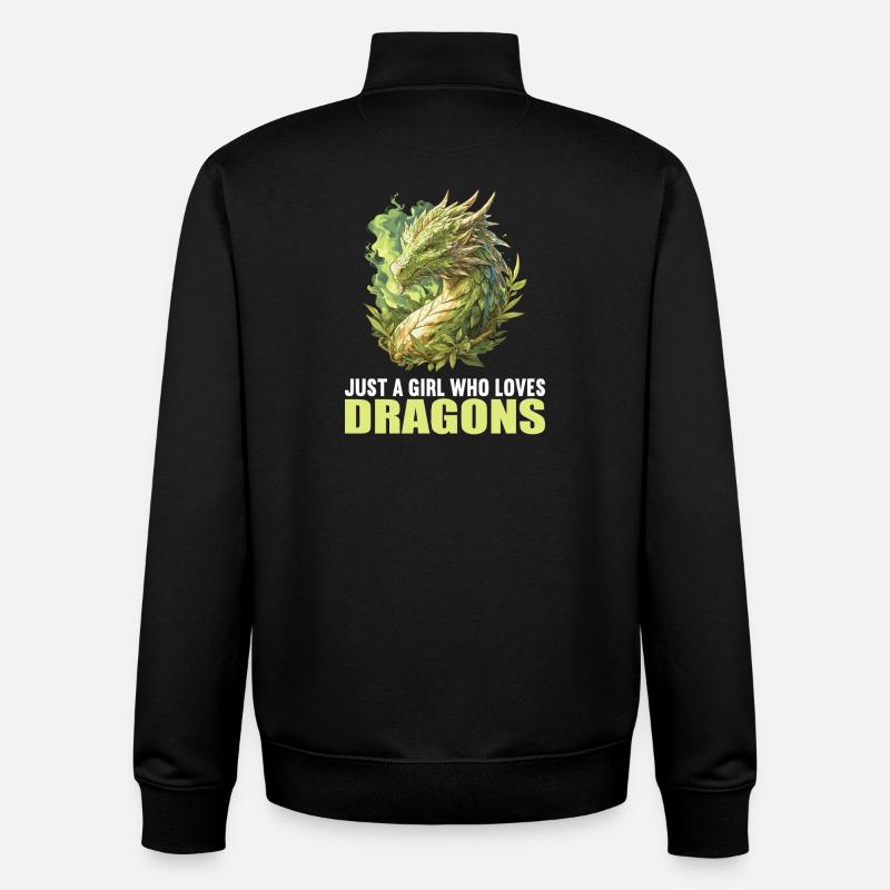 Drachen Drache - Unisex Organic Zip Sweatshirt von Stanley/Stella - Schwarz