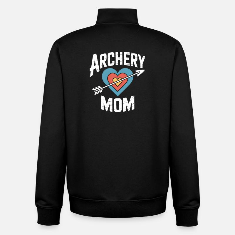 Bogenschießen Spruch Mutter Bogenschießen Geschenk - Unisex Organic Zip Sweatshirt von Stanley/Stella - Schwarz