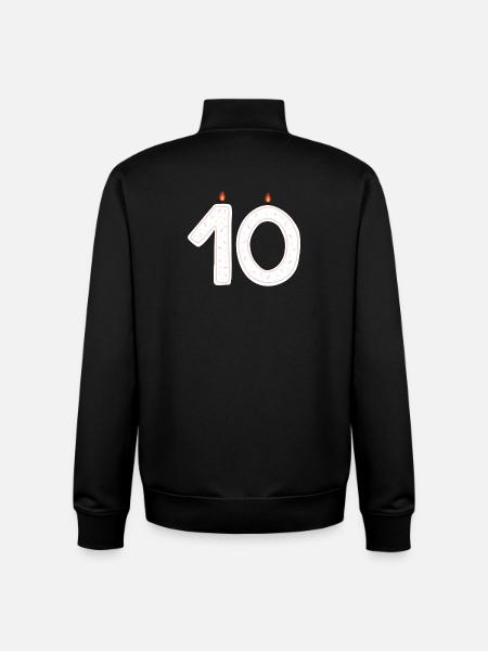 Celebratory 10th Birthday Sprinkles Design - Unisex Organic Zip Sweatshirt by Stanley/Stella - black