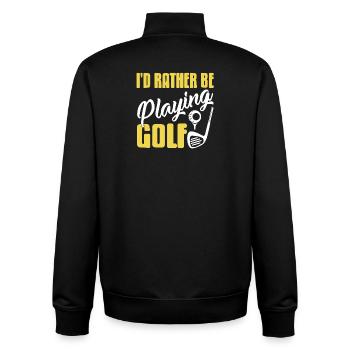 Always Choose Playing Golf Funny Quote - Unisex Organic Zip Sweatshirt von Stanley/Stella - Schwarz - Hinten - AI Model Male 185 light (185cm)