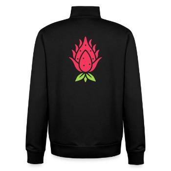 Dragon fruit - Unisex Organic Zip Sweatshirt by Stanley/Stella - black - Back - AI Model Male 185 light (185cm)