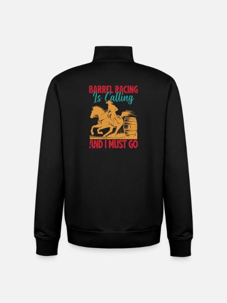 Barrel Racing Call to Action Design - Unisex Organic Zip Sweatshirt by Stanley/Stella - black