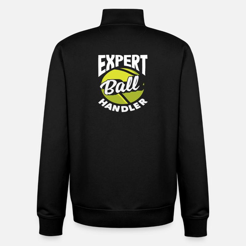 Expert Ball Handler Tennis Player - Unisex Organic Zip Sweatshirt by Stanley/Stella - black