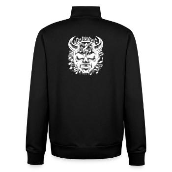 Wenn Musik bis aufs Knochenmark brennt Skull Song - Unisex Organic Zip Sweatshirt von Stanley/Stella - Schwarz - Hinten - AI Model Male 185 light (185cm)