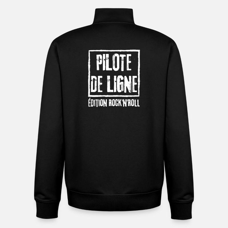 Airline Pilot Rock Edition - Unisex Organic Zip Sweatshirt von Stanley/Stella - Schwarz