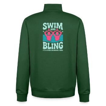 Synchronschwimmen Kunstschwimmen Wassersport - Unisex Organic Zip Sweatshirt von Stanley/Stella - Flaschengrün - Hinten - AI Model Male 185 dark (185cm)