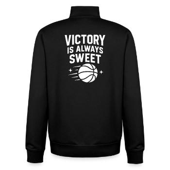 Striving for Basketball Victory - Unisex Organic Zip Sweatshirt by Stanley/Stella - black - Back - AI Model Male 185 light (185cm)