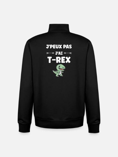 T-Rex-Spaß für Kinder und Jugendliche - Unisex Organic Zip Sweatshirt von Stanley/Stella - Schwarz