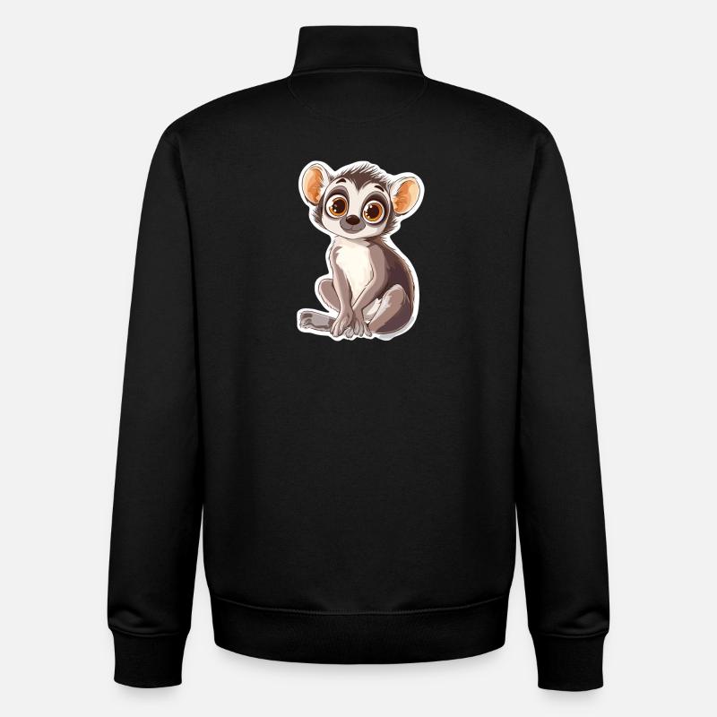 Lemur - Unisex Organic Zip Sweatshirt von Stanley/Stella - Schwarz